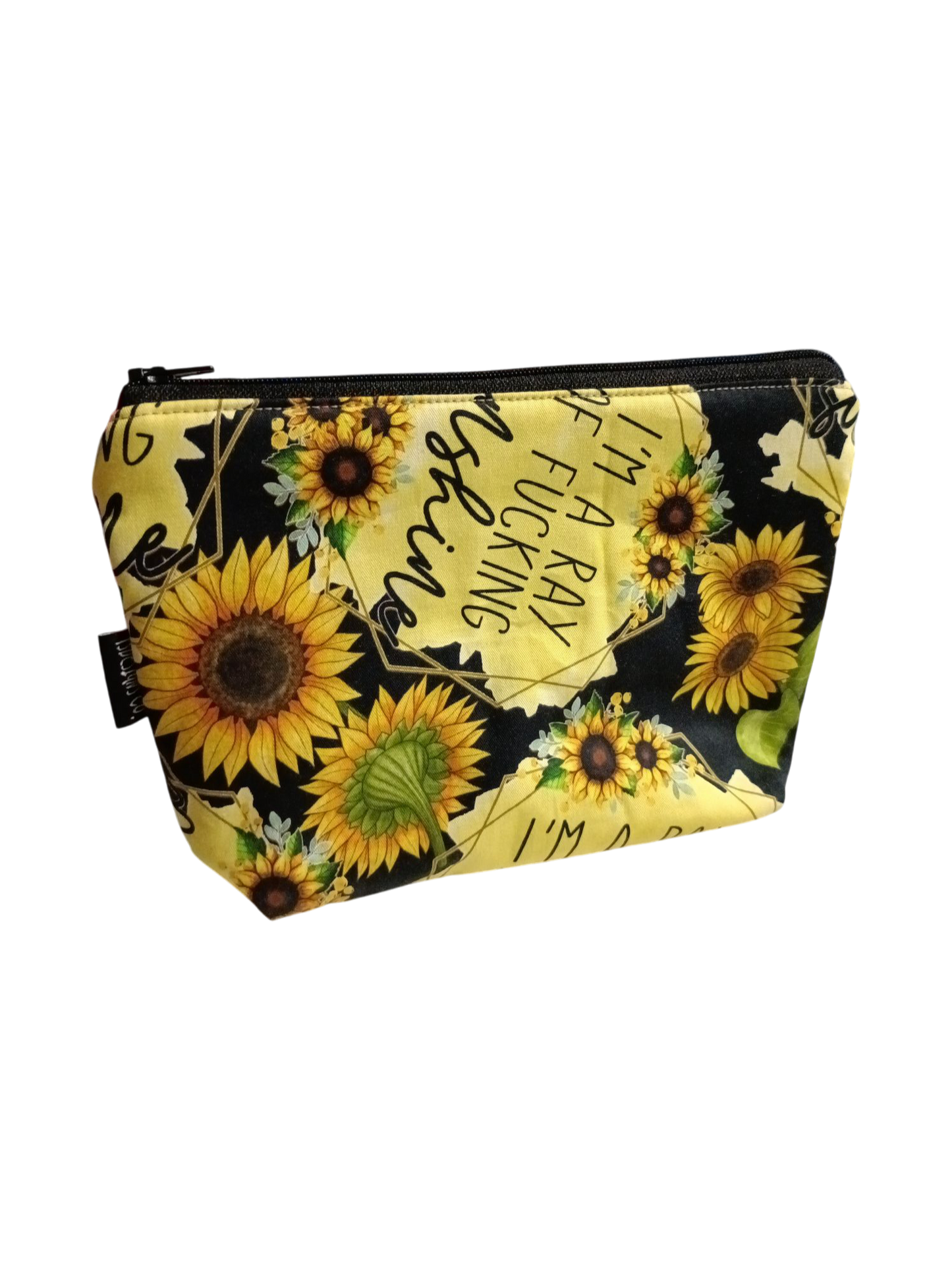 MAKEUP BAG Swear | Im a Ray of F*cking Sunshine | Black & Yellow