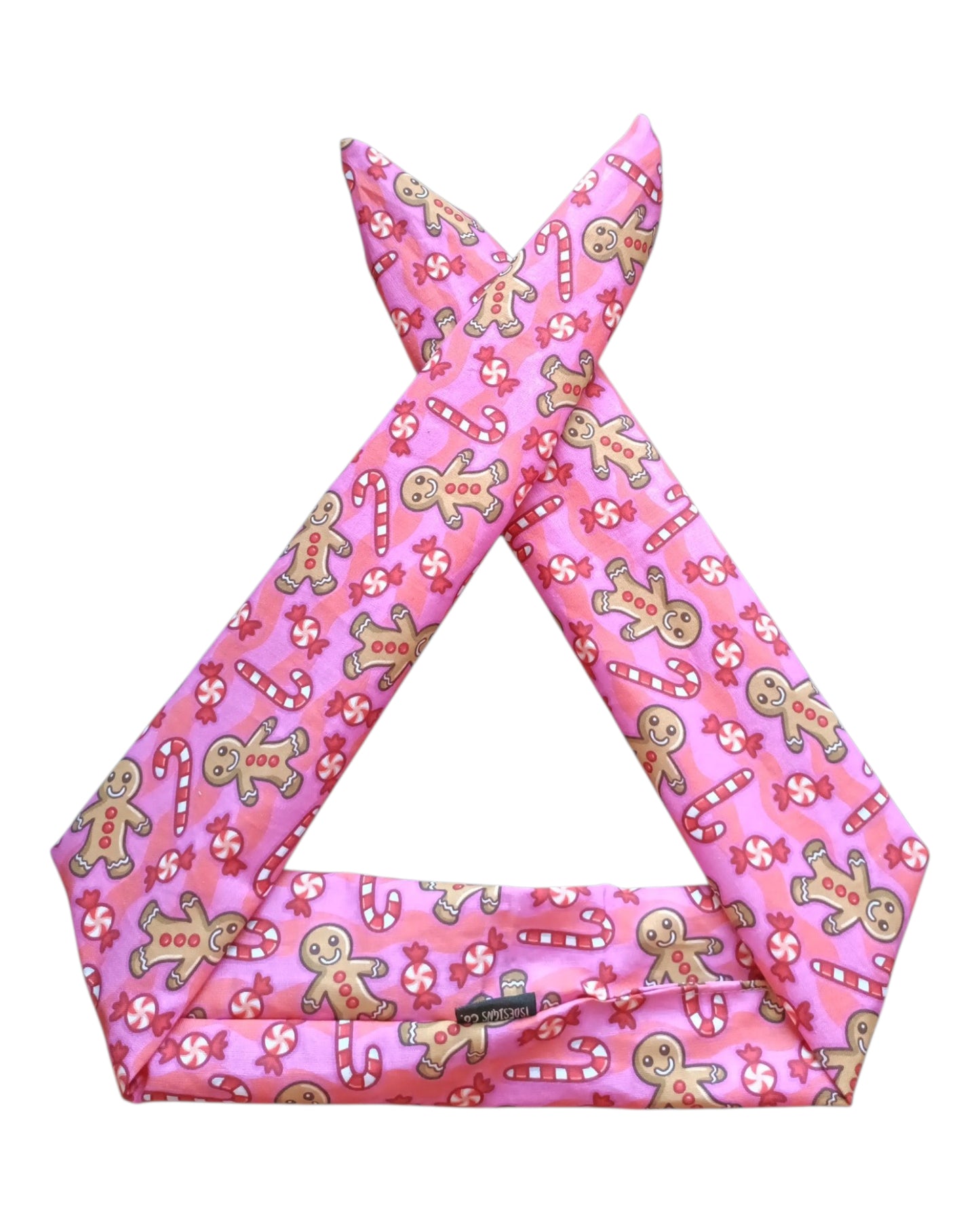 BETTY BOO BANDS™ WIRED HEADWRAP | Laura Wayne's Xmas Gingerbread Man | Red