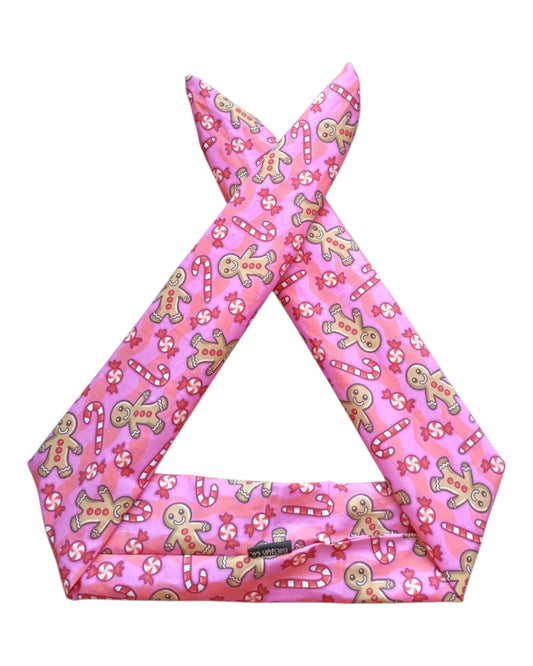 BETTY BOO BANDS™ WIRED HEADWRAP | Laura Wayne's Xmas Gingerbread Man | Red