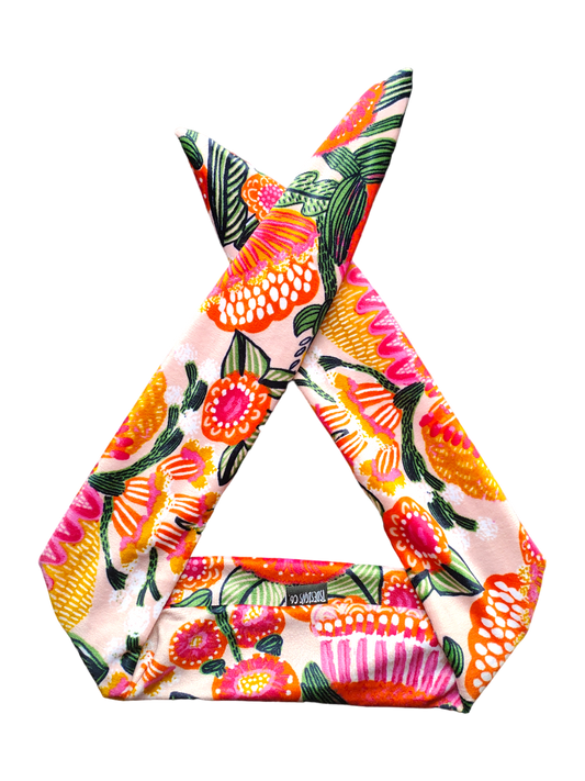 BETTY BOO BANDS™ WIRED HEADWRAP | Soft Floral | Bright & Warm