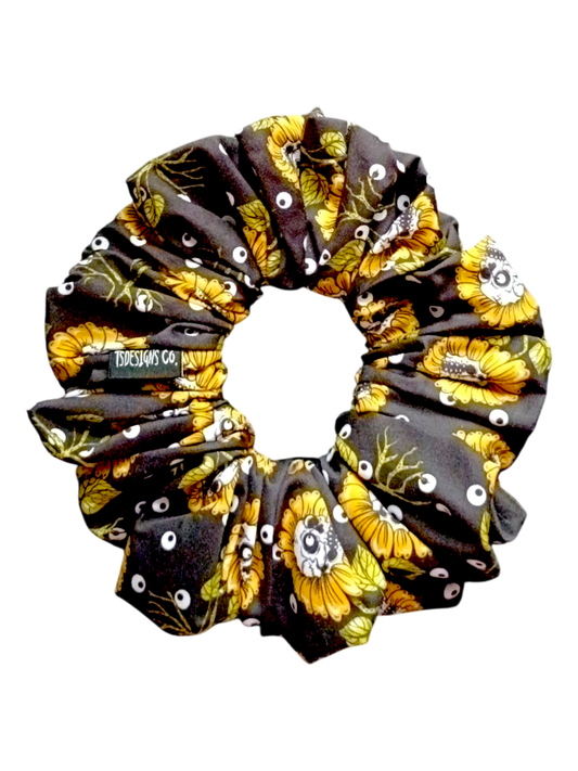 LARGE Sunflower Skulls | Yellow & Black