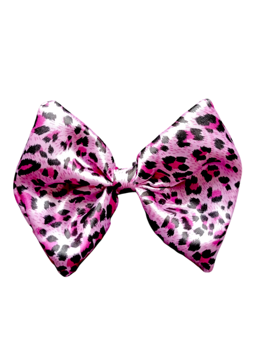 BOWS | Med Single | Satin Leopard | Pink