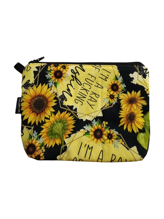 MAKEUP BAG Swear | Im a Ray of F*cking Sunshine | Black & Yellow