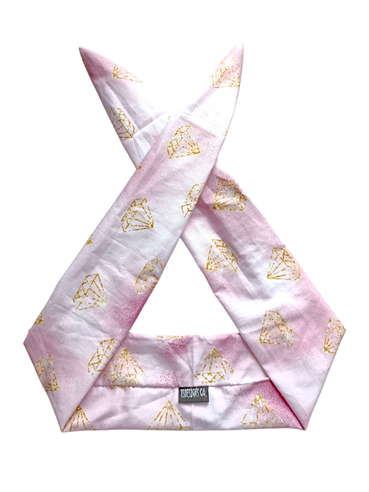 BETTY BOO BANDS™ WIRED HEADWRAP | Diamonds | Light Pink