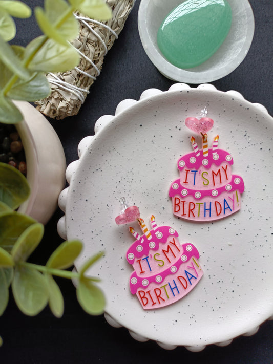 EARRINGS | It's My Birthday | Pink