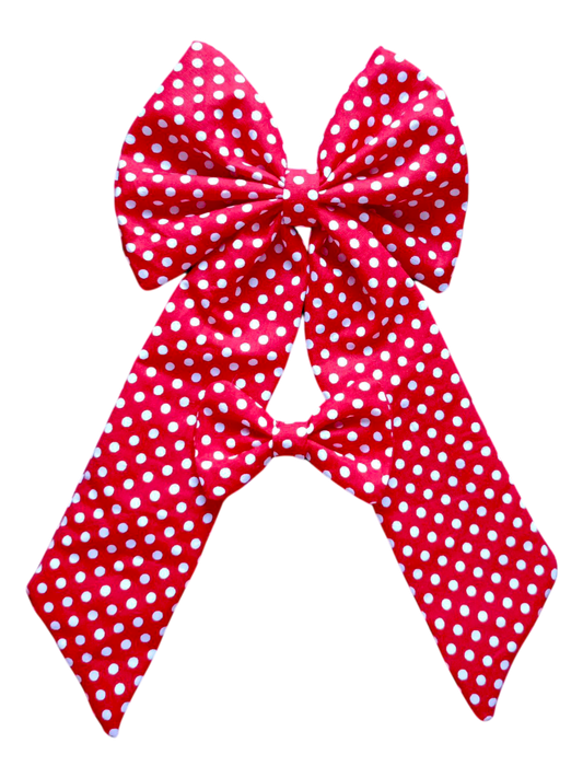 BOWS | Large & Mini Set | Red with Mini Polkdots
