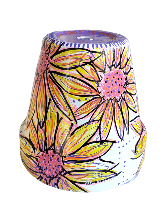 PLANTER POT Sunflower (15.5cm x 14cm approx.)