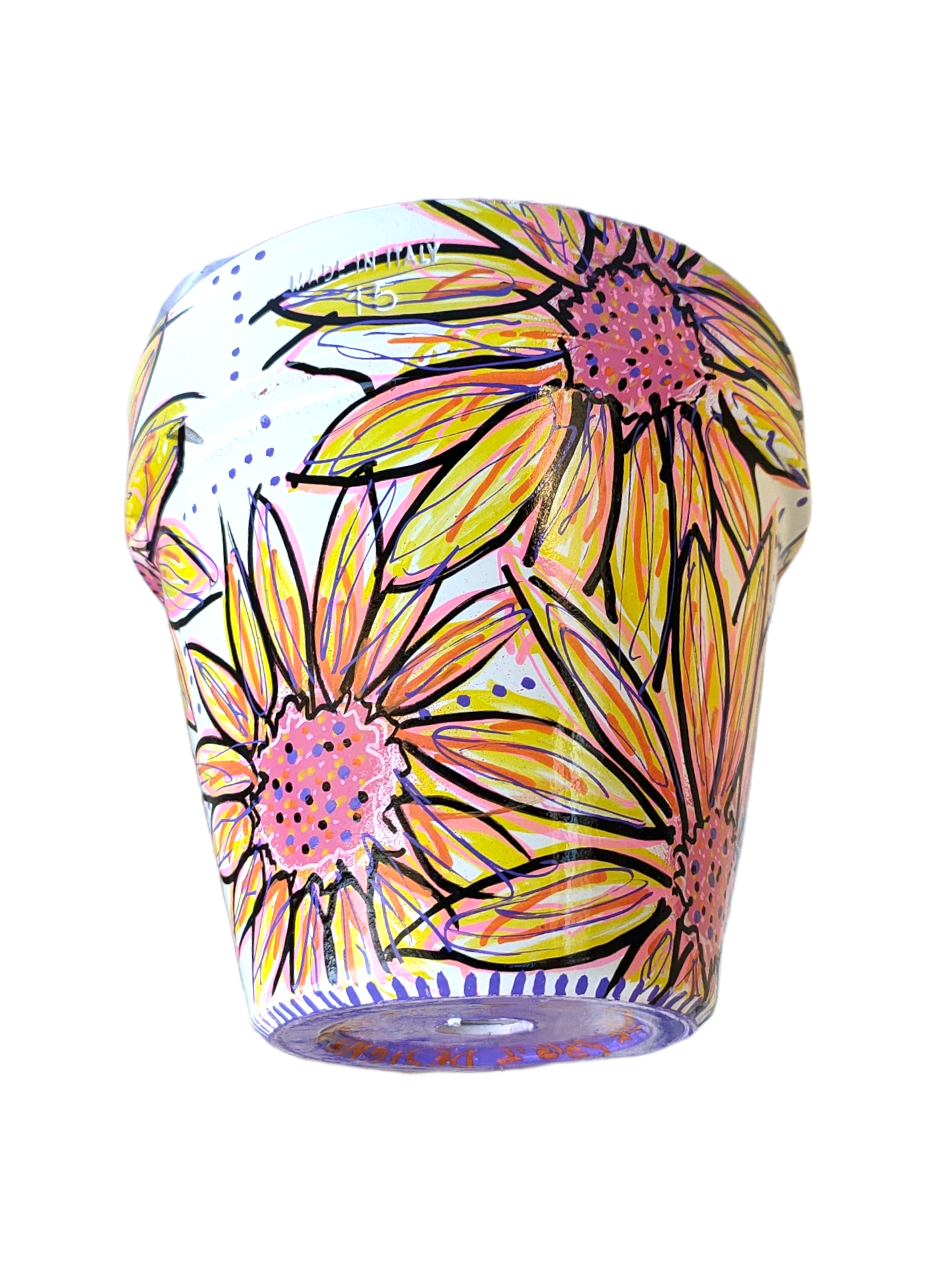 PLANTER POT Sunflower (15.5cm x 14cm approx.)