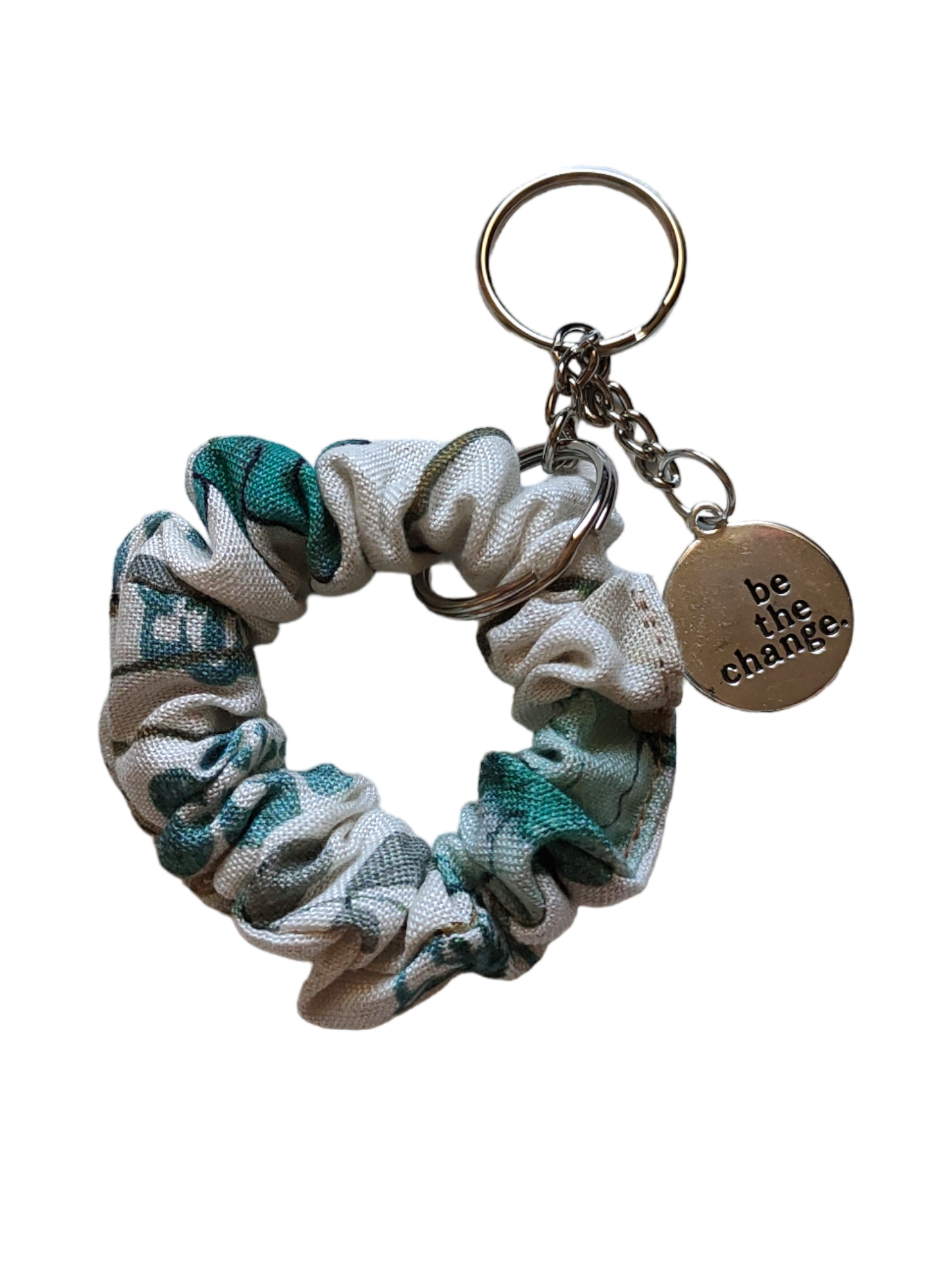 KEY CHARM Tiny Scrunchie Linen Floral
