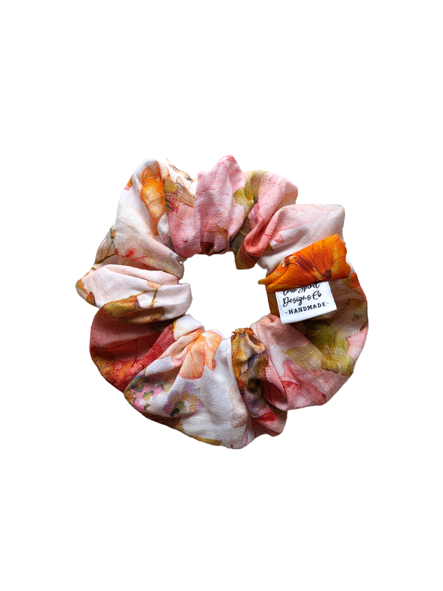 MINI Linen Oranges & Pink Watercolour Florals