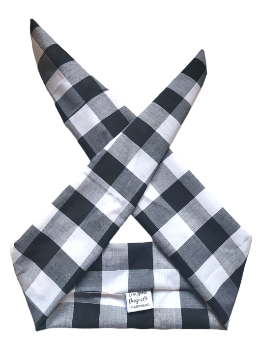 BETTY BOO BANDS™ WIRED HEADWRAP | Gingham Black