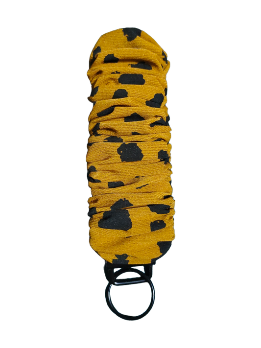 SCRUNCHIE KEY WRISTLET Georgette Sunset & Dots