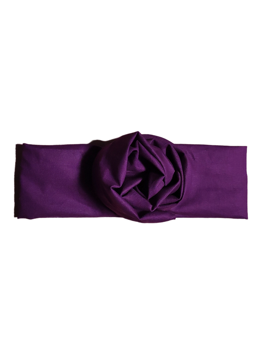 BETTY BOO BANDS™ WIRED HEADWRAP | Cotton Dark Plum Purple