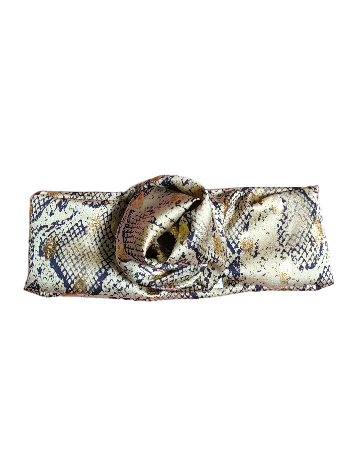 BETTY BOO BANDS™ WIRED HEADWRAP | Satin Snake Skin with Gold Shimmer