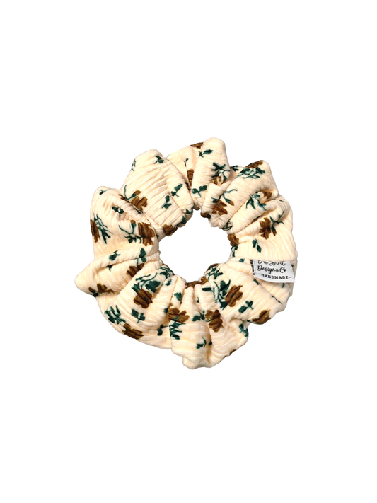 MINI Knitted Ribbed White Floral