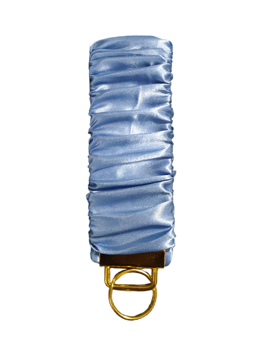 SCRUNCHIE KEY WRISTLET Satin Pastel Blue