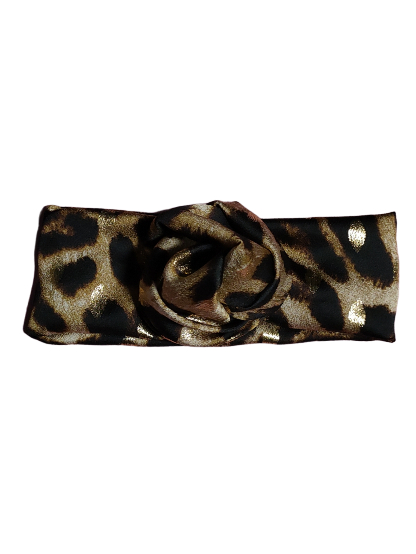 BETTY BOO BANDS™ WIRED HEADWRAP | Satin Gold Leopard