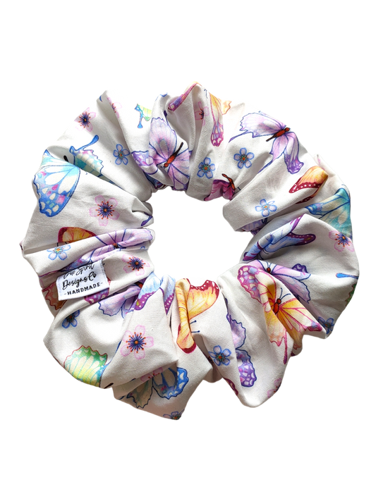 LARGE Butterflies in White