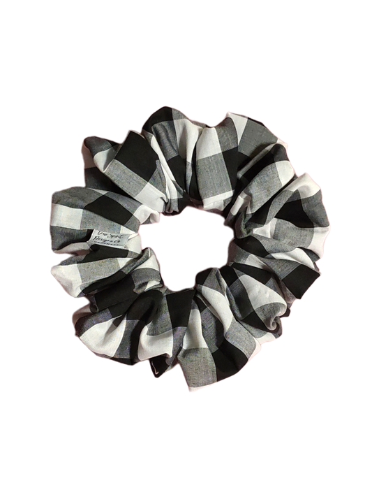 LARGE Black & Grey Gingham