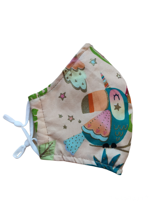 Re-usable Fabric Face Masks | The Unicorn Toucan | 3-ply