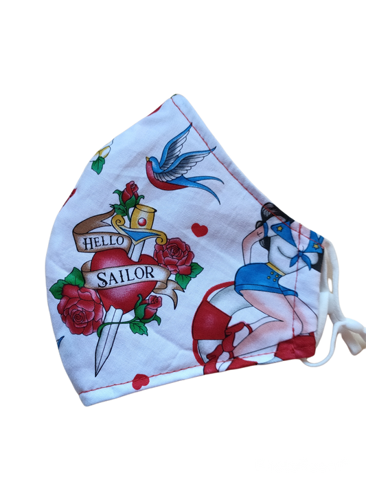Re-usable Fabric Face Masks | Hello Sailor | 3-ply