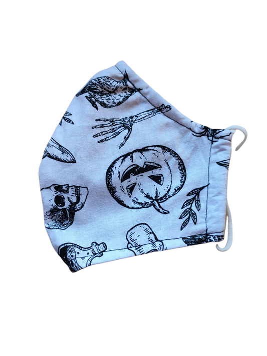 Re-usable Fabric Face Masks | White Mystic | 3-ply