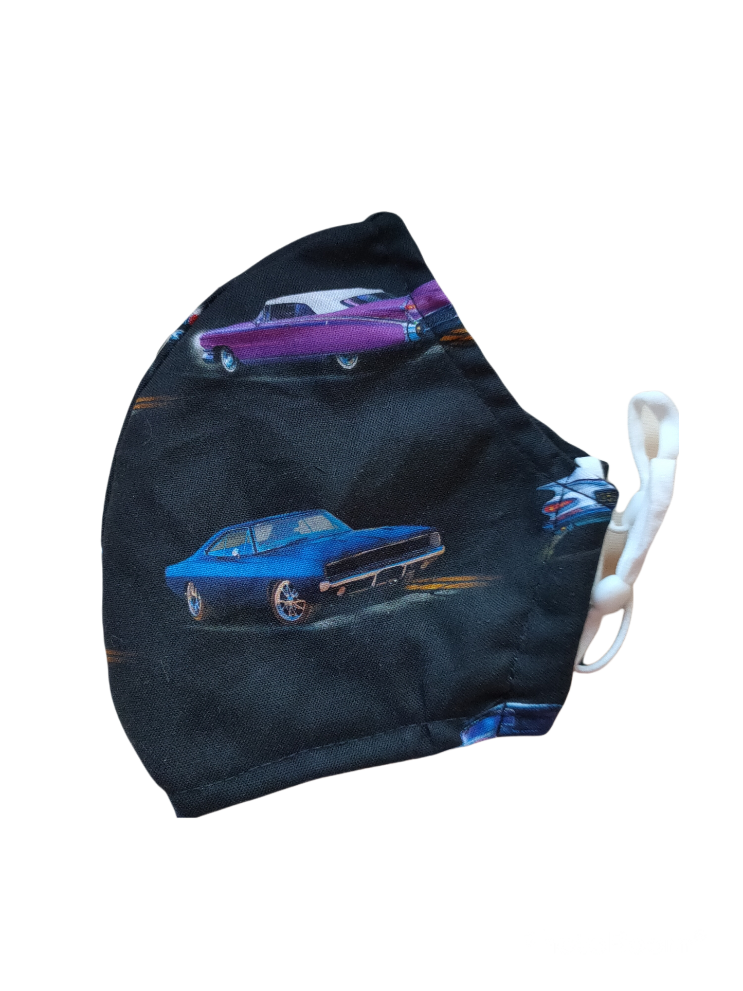 Re-usable Fabric Face Masks | Vintage Cars | 3-ply