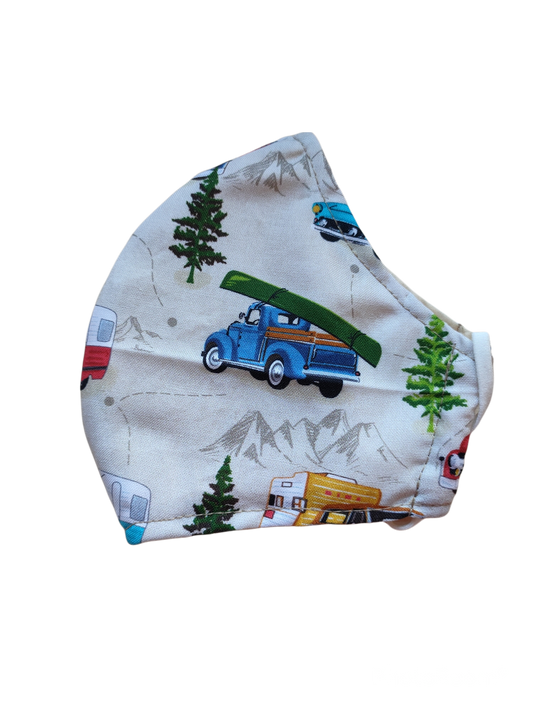Re-usable Fabric Face Masks | Caravans | 3-ply