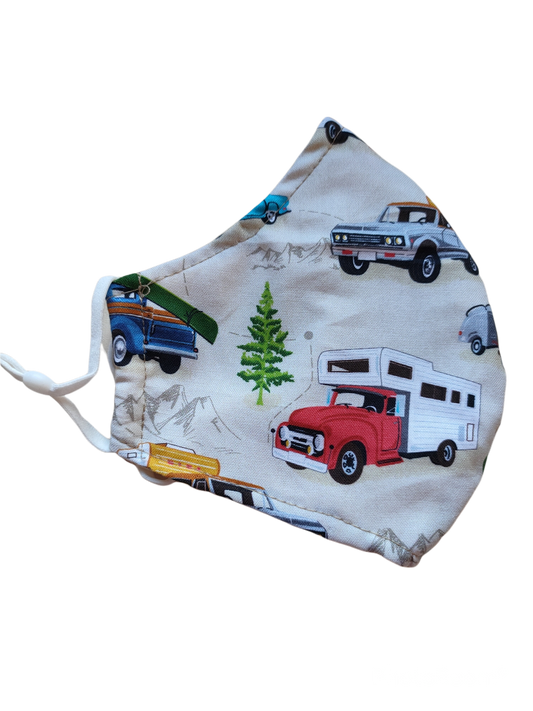 Re-usable Fabric Face Masks | Caravans | 3-ply
