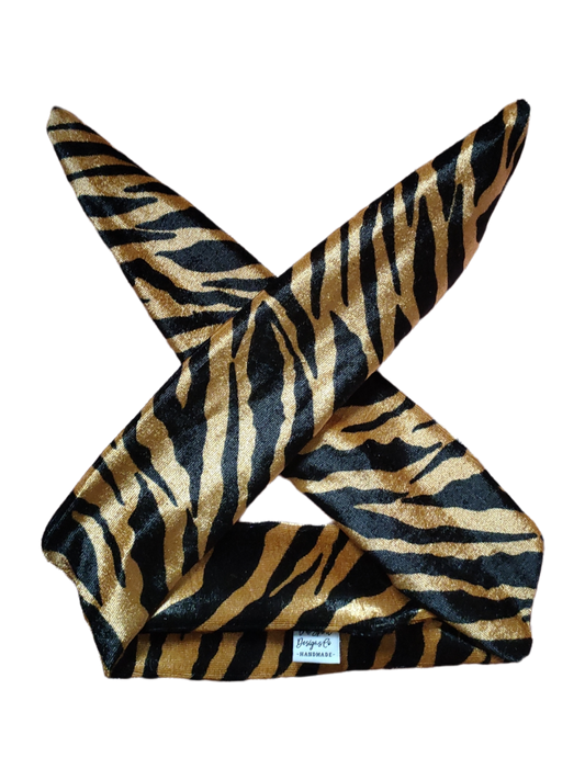 BETTY BOO BANDS™ WIRED HEADWRAP | Gold Velvet Tiger