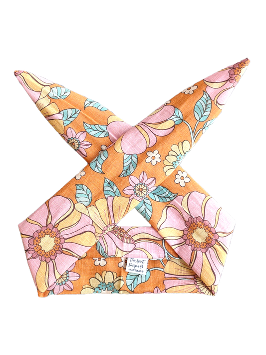 BETTY BOO BANDS™ WIRED HEADWRAP | Linen Groovy Floral