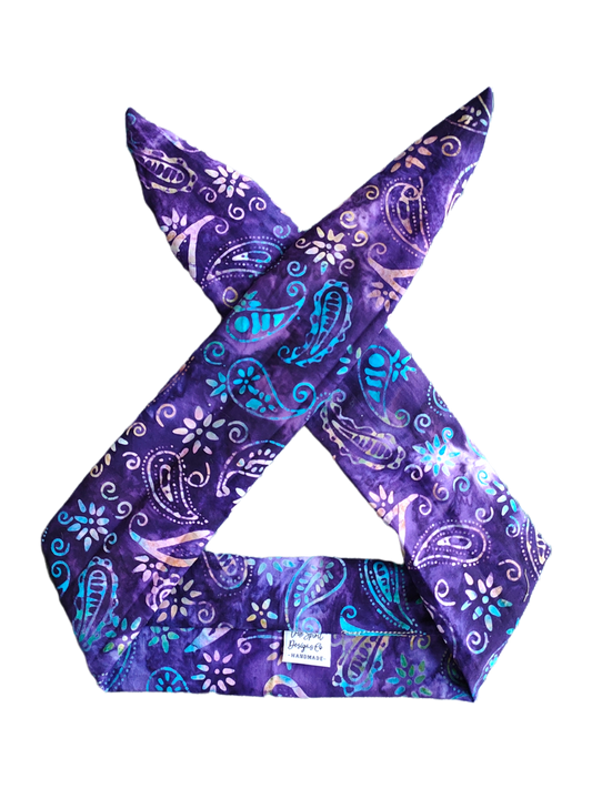 BETTY BOO BANDS™ WIRED HEADWRAP | Paisley Purple Yogi