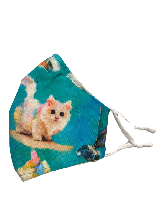 Re-usable Face Masks | Cute Cats | 3-ply
