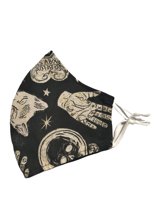 Re-usable Fabric Face Masks | Mystical Black | 3ply