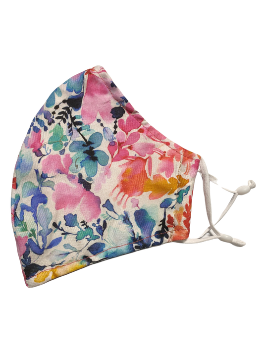 Re-usable Face Masks - 'Ninola Watercolour Floral Art' 3ply