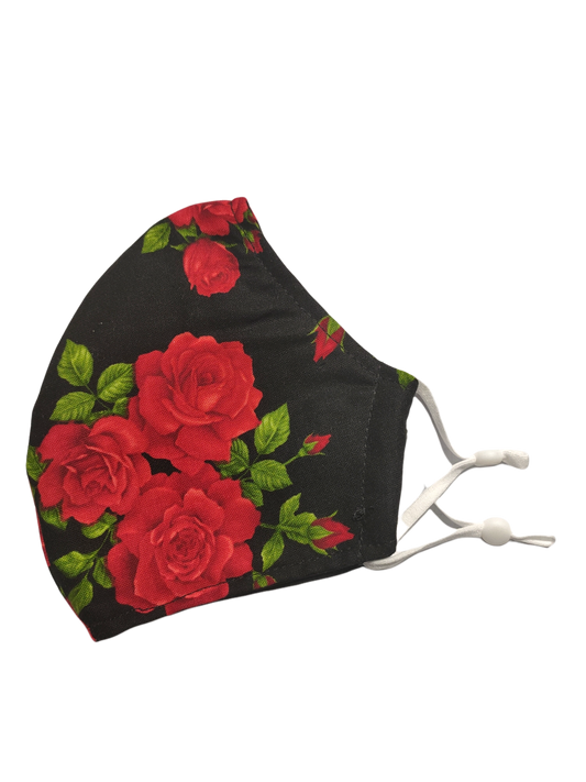 Re-usable Face Masks | Roses | 3-ply