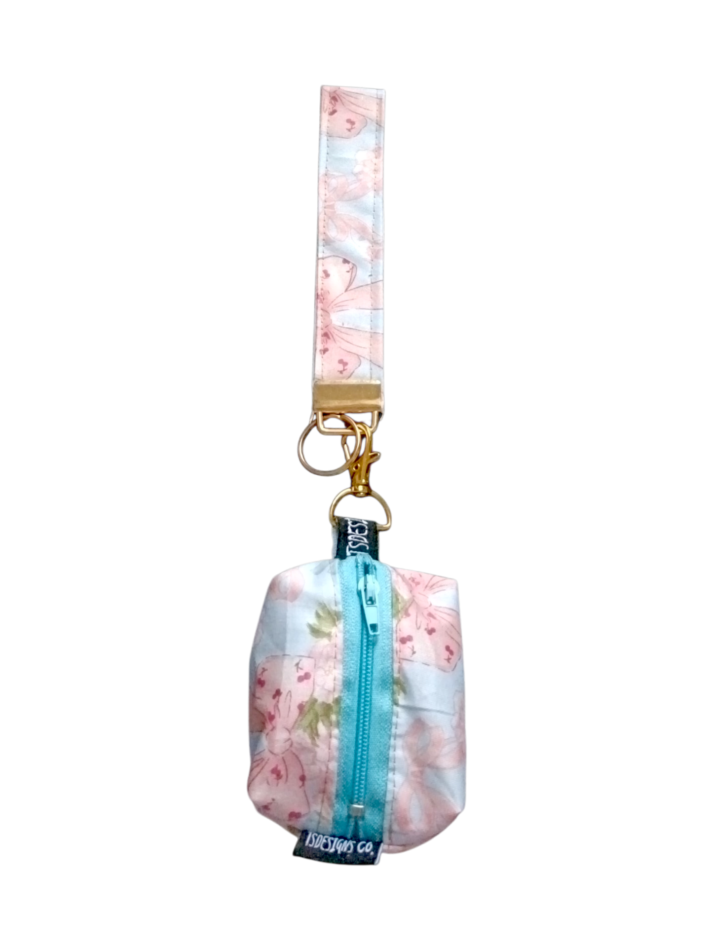 KEY WRISTLET + MINI COIN BAG | Bows | Pastel