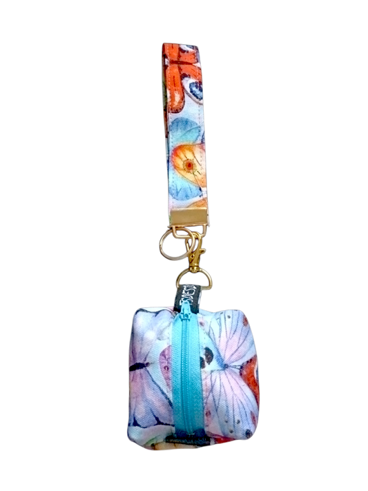 KEY WRISTLET + MINI COIN BAG | Butterflies | Pastels