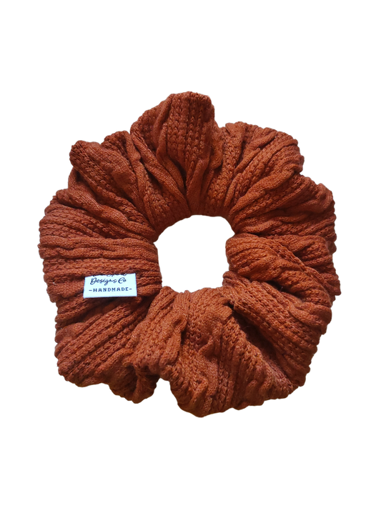 LARGE Knitted Ribbed Terracotta