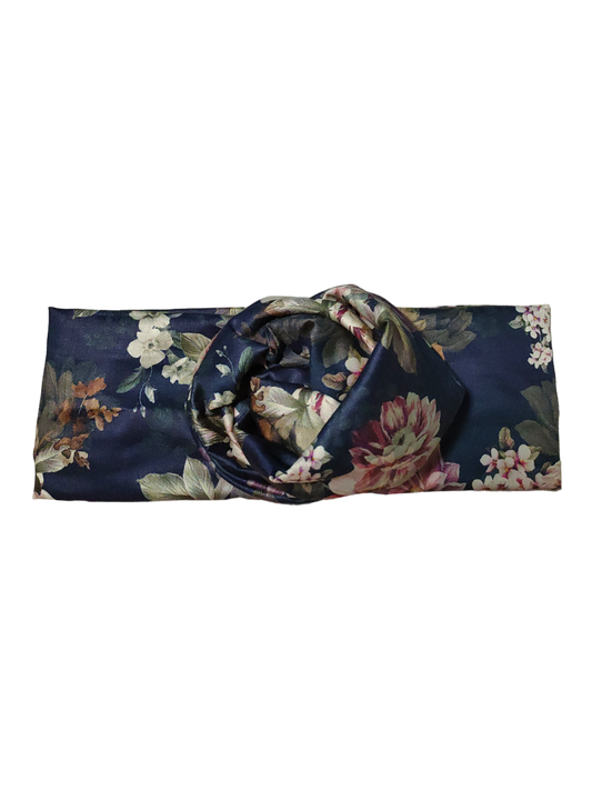 BETTY BOO BANDS™ WIRED HEADWRAP | Dark Blue Vintage Garden