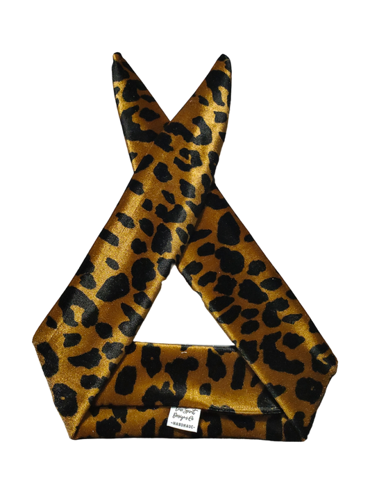 BETTY BOO BANDS™ WIRED HEADWRAP | Leopard | Velvet Bronze