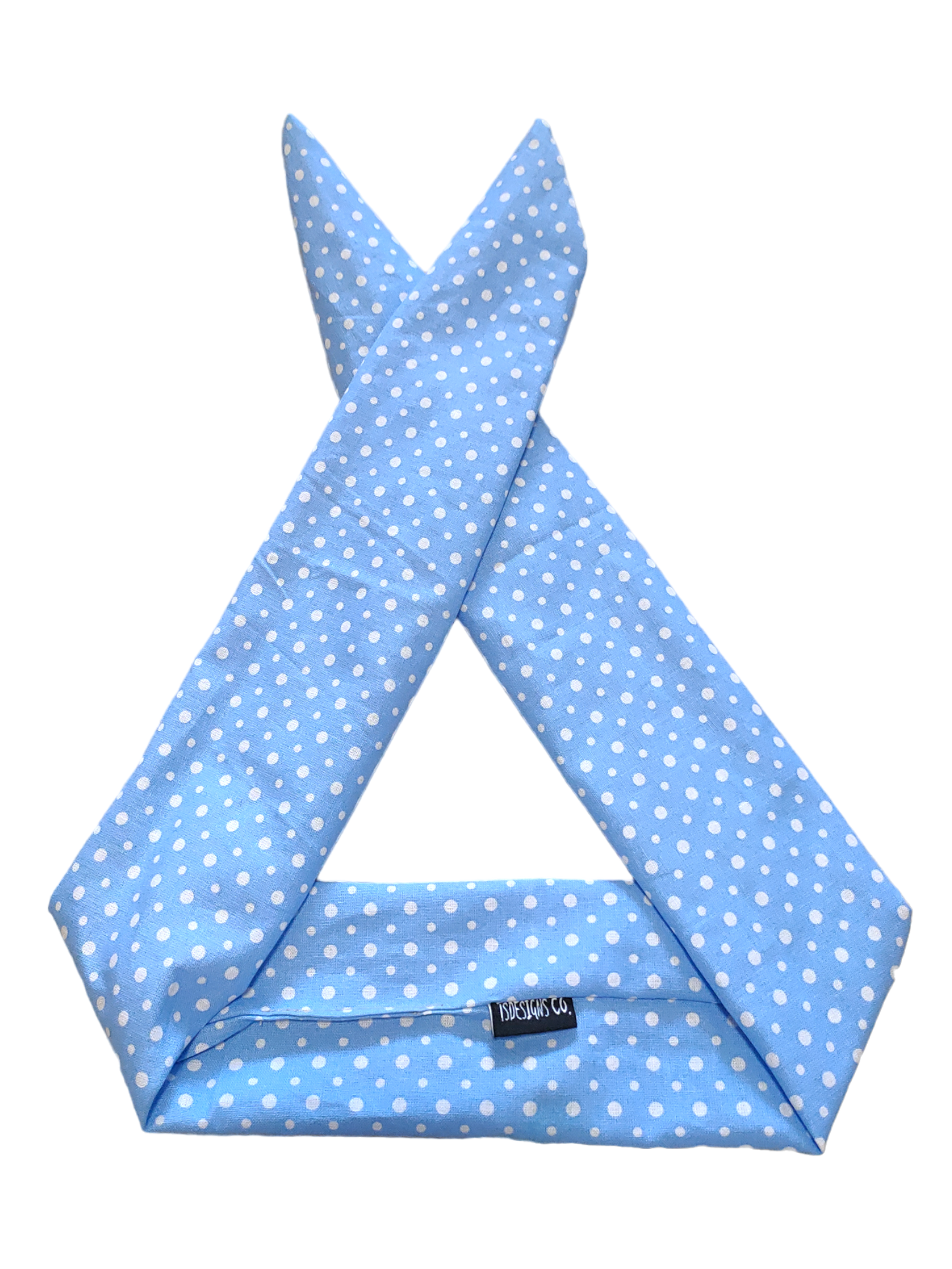 BETTY BOO BANDS™ WIRED HEADWRAP | Blue with Small White Dots