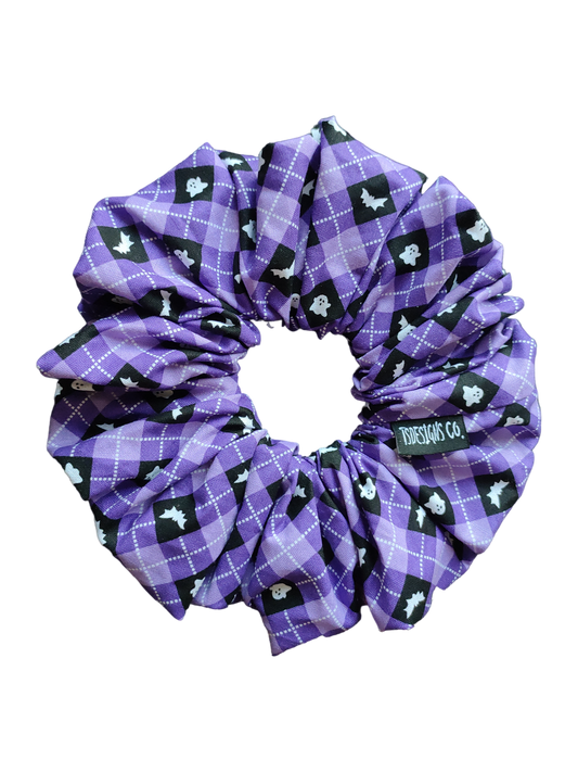 LARGE Gingham Ghosts Purple