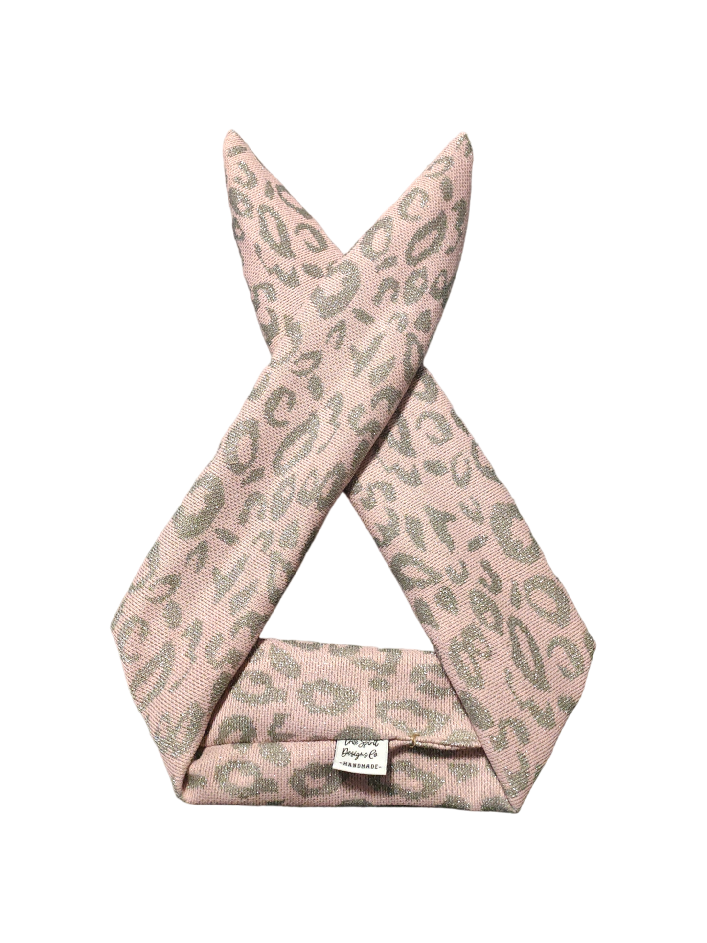 BETTY BOO BANDS™ WIRED HEADWRAP | Leopard | Knitted Pink