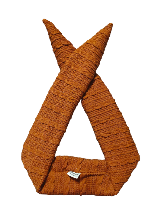 BETTY BOO BANDS™ WIRED HEADWRAP | Knitted Terracotta Amber