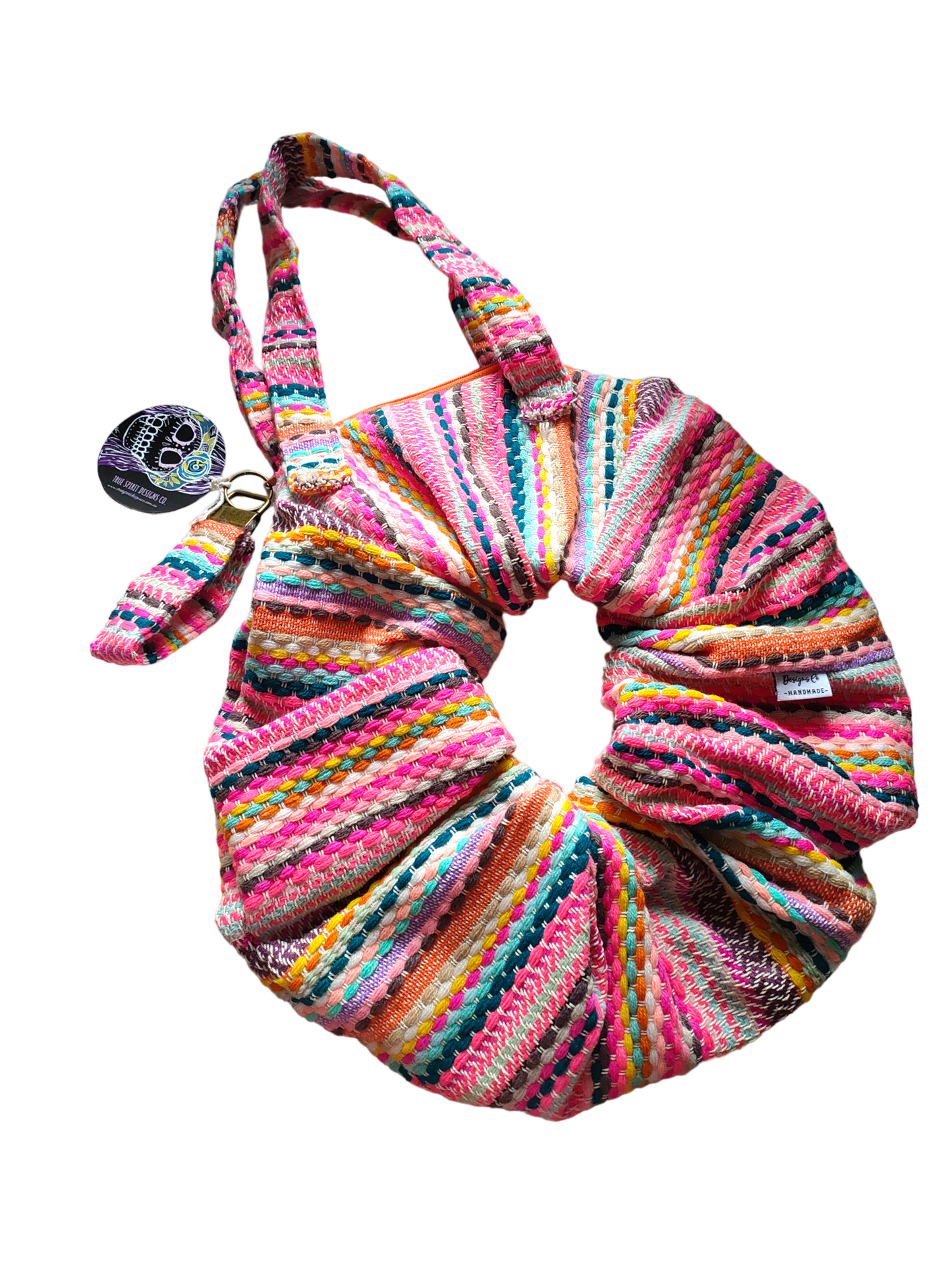 SCRUNCHIE BAG | Rainbow Fluro Knit