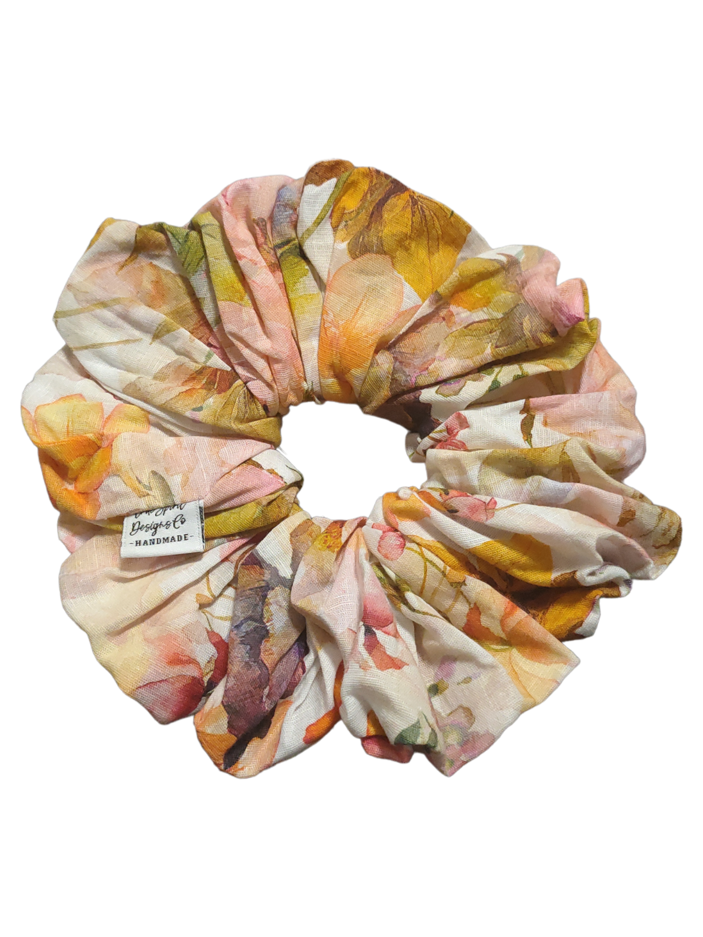 XXL Linen Oranges & Pink Watercolour Florals