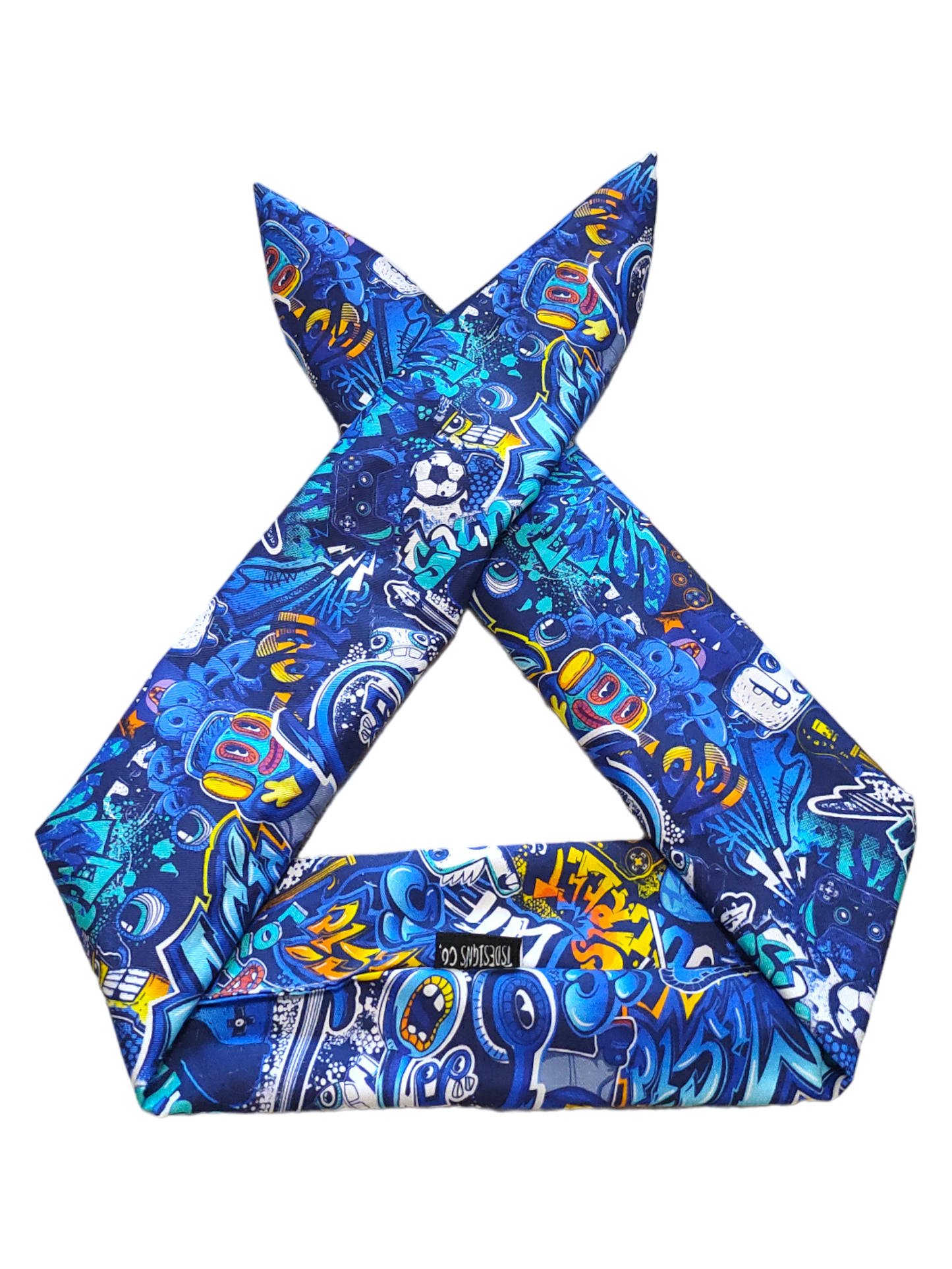 BETTY BOO BANDS™ WIRED HEADWRAP | Graffiti Blue