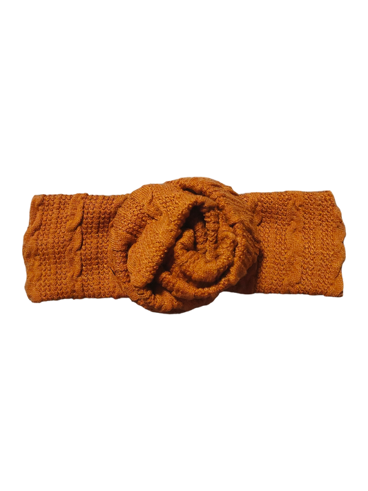 BETTY BOO BANDS™ WIRED HEADWRAP | Knitted Terracotta Amber
