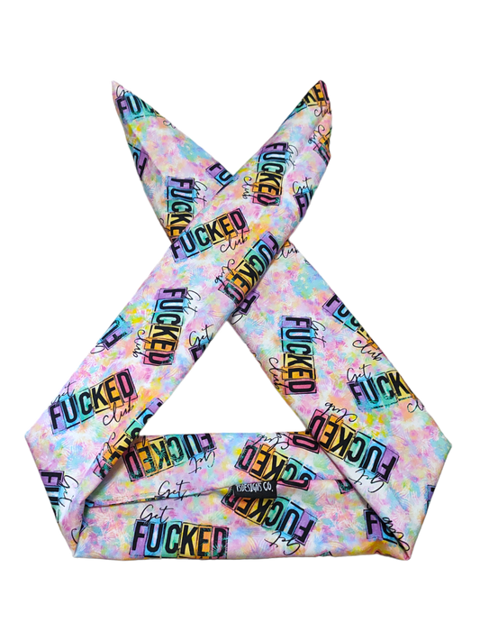 BETTY BOO BANDS™ WIRED HEADWRAP | 18+ Swear Band | Get F*cked Club | Pastel Rainbow
